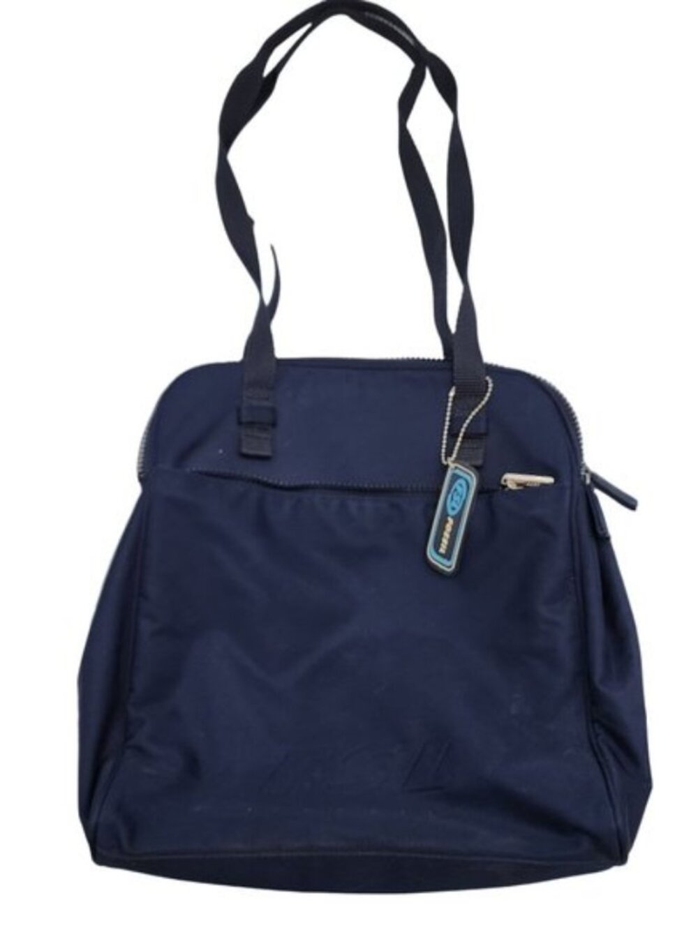 Vintage Fossil Nylon Navy blue shoulder Travel bag 3 compartment